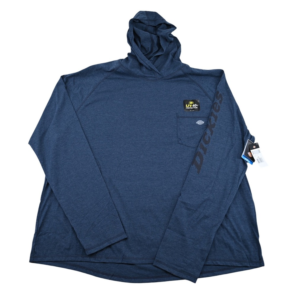 Dickies NWT Men 4XL Navy Temp-iQ Performance Hooded Sun Shirt Cooling Workwear